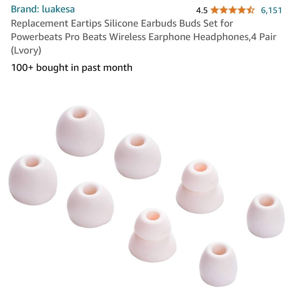 Replacement earbuds for headphones (Powerbeats)